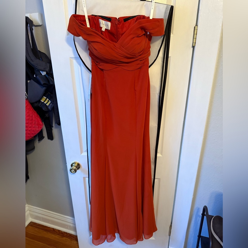 Elegant Off-Shoulder Red Evening Dress